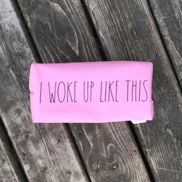 NWT Rae Dunn Cosmetic Bag “I Woke Up Like This” - Picture 6 of 7